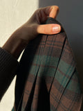 Gonna a pieghe tartan verde