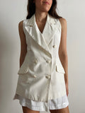 Gilet lungo bianco sagomato