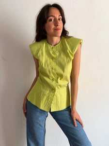 Camicia strutturata lime