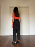 Pantalone nero con le pince