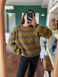 Maglione fatto a mano pistacchio e nocciola