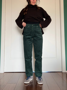 Pantalone velluto a coste verde