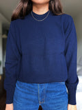 Maglione girocollo blu