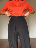 Pantalone nero con le pince