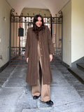 Cappotto marrone a pieghe