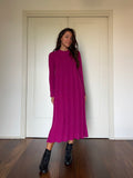 Cotton knit dress ciclamino