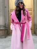 Cappotto sartoriale sfumato rosa