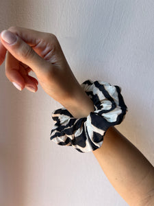 Scrunchie cotone zebrato