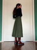 Gonna pantalone verde