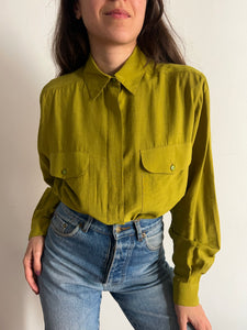 Camicia pistacchio con tasche