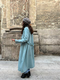 Cappotto sartoriale verde acqua