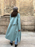 Cappotto sartoriale verde acqua