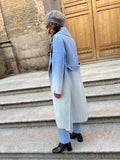 Cappotto sartoriale sfumato azzurro