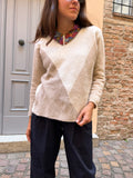 Maglione cachemire caffelatte