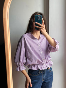 Camicia Gilbi Ralph Lauren righe vinaccia