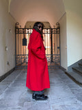 Cappotto lungo rosso