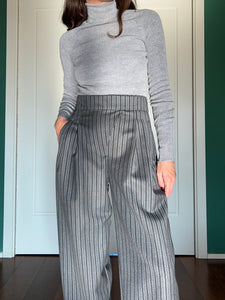 Pantalone Carlo gessato grigio