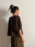 PRE ORDINE • Blusa oversize marrone