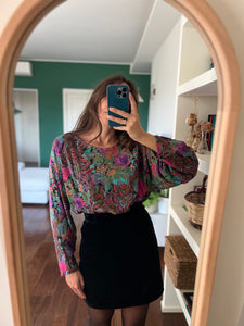 Blusa di lana fiorata