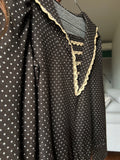 Blusa marrone a pois