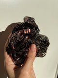 Scrunchie metallizzato marrone sfumato