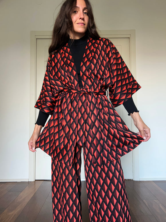 Kimono in maglina rombi