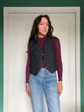 Gilet grigio con retro tartan