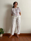 Pantalone bianco con bottoni