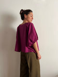 Blusa oversize ciclamino