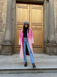 Cappotto sartoriale sfumato rosa