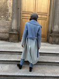 Cappotto sartoriale sfumato azzurro