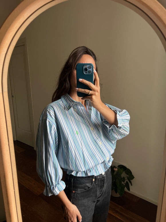 Camicia Gilbi Ralph Lauren righe azzurre e verdi