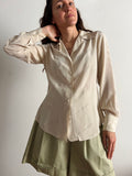 Camicia di seta beige anni 70