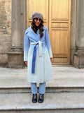 Cappotto sartoriale sfumato azzurro