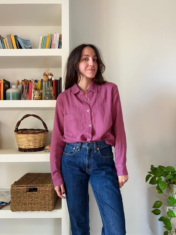 Camicia modello maschile rosa scuro