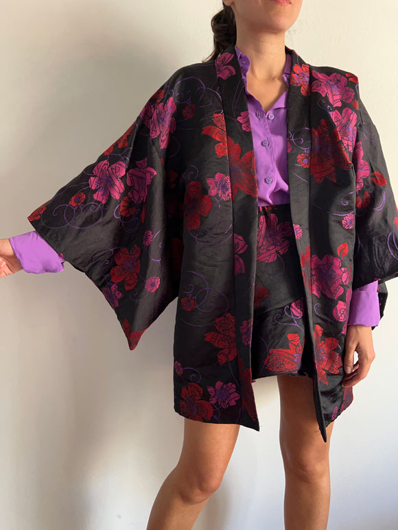 Kimono jacquard fiori orientali