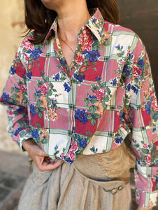 Camicia quadri e fiori