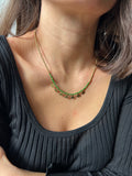 Collana ciondoli triangolari verde