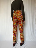 Pantalone fiorato con pince