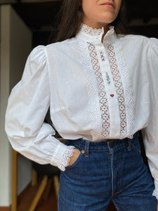 Camicia bianca cuoricino