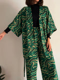 PRE ORDINE • Kimono stile Missoni verde