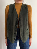 Gilet di velluto verde