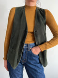 Gilet di velluto verde