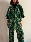 PRE ORDINE • Kimono stile Missoni verde