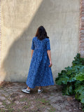 Abito in cotone stampato blu