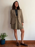 Blazer principe di Galles beige e marrone