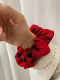 Scrunchie tartan rosso